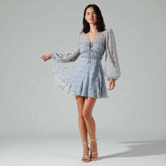 Astr Dresses & Skirts - NWT ASTR Dianthus Mini Dress in Blue Daisy